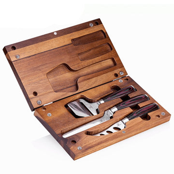 Osteserveringssæt | 2i1 osteknivsæt og skærebræt