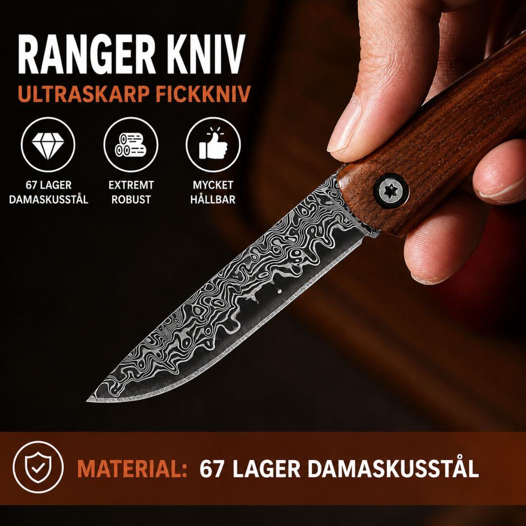 Damaskus foldekniv Forst