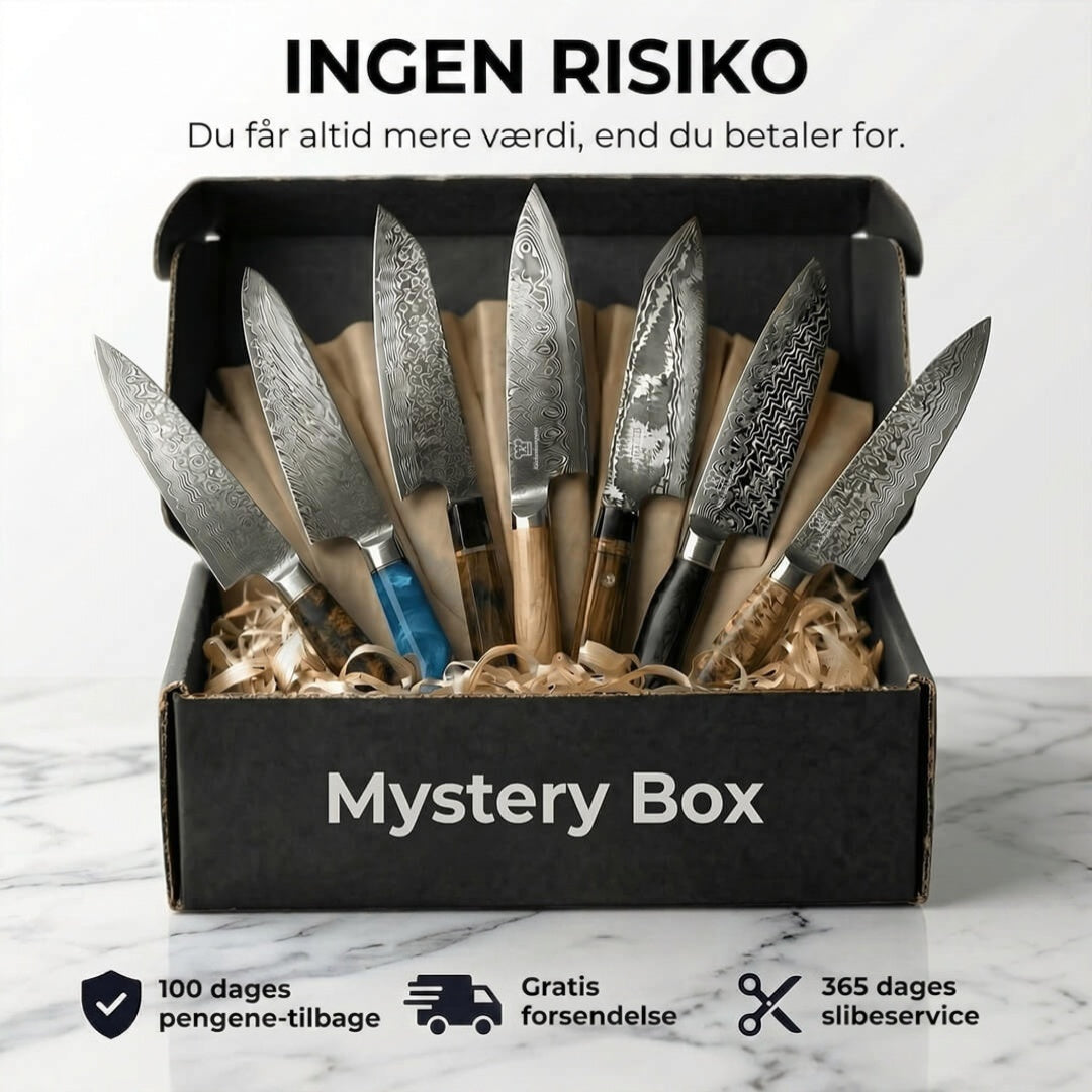 Mystery Box L / 7 tilfældige premium køkkenknive