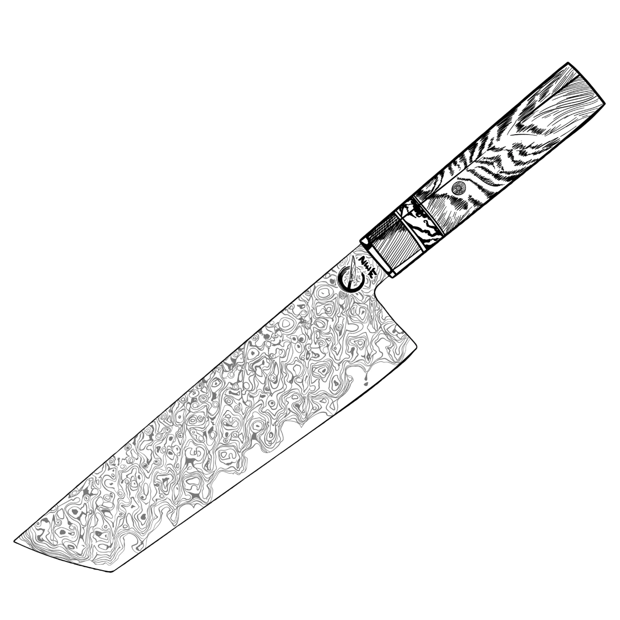 Yuan Lee Damaskus-kniv
