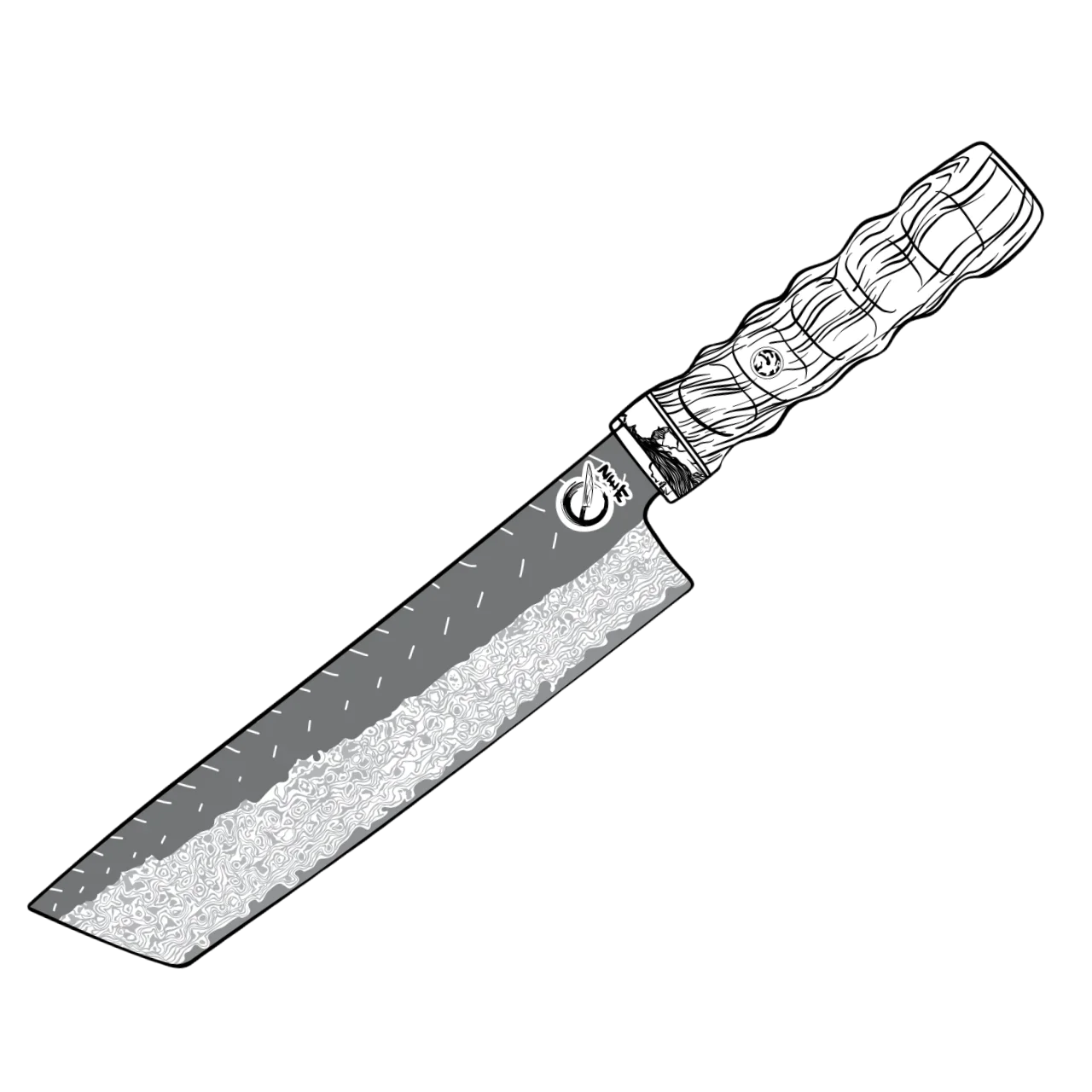 Fuyue Damaskus-kniv